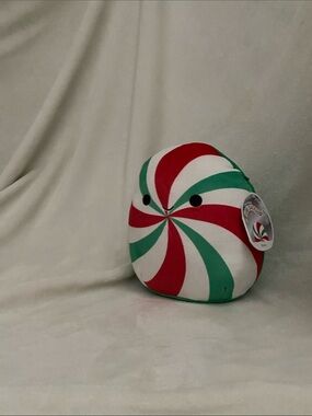 Squishmallows Peppermint Swirl Plush Pillow - Red, Green, White